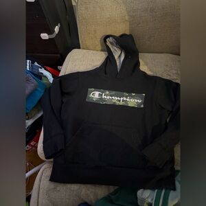 Champion Black Camo Logo Hoodie
